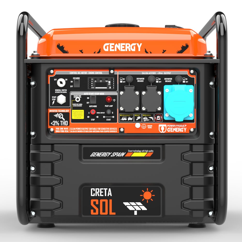 Groupe électrogéne GENERGY CRETA SOL 7500KW - (support photovoltaïque, 100% onduleurs)- Générateur Électrique essence - 4