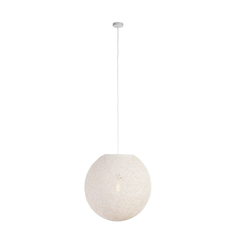 Rustykalna lampa wisząca biała 60 cm - Corda