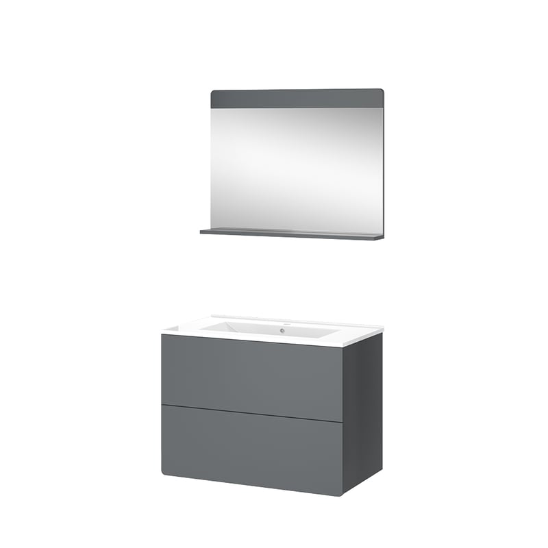 Vicco Zestaw mebli łazienkowych Izan, Szary, 3 części