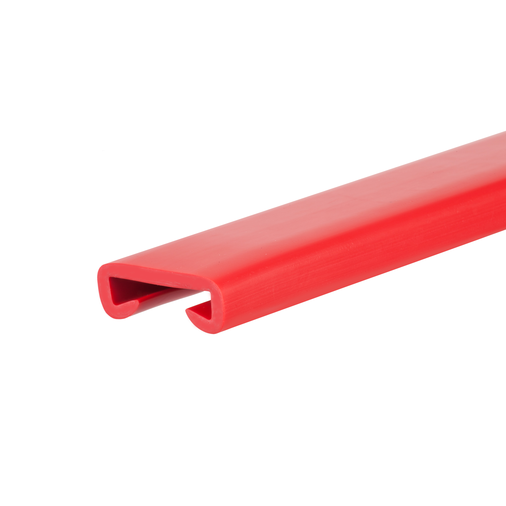QUEST Profil poręczowy, poręczówka PCV LUX 40x8 mm, listwa poręczowa, okładzina poręczowa, czerwony, 1 m