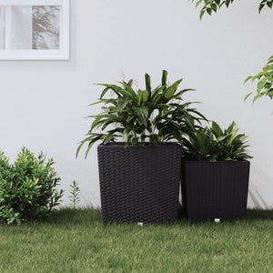 Fioriera da balcone tipo napoli cm.40 nera | Leroy Merlin