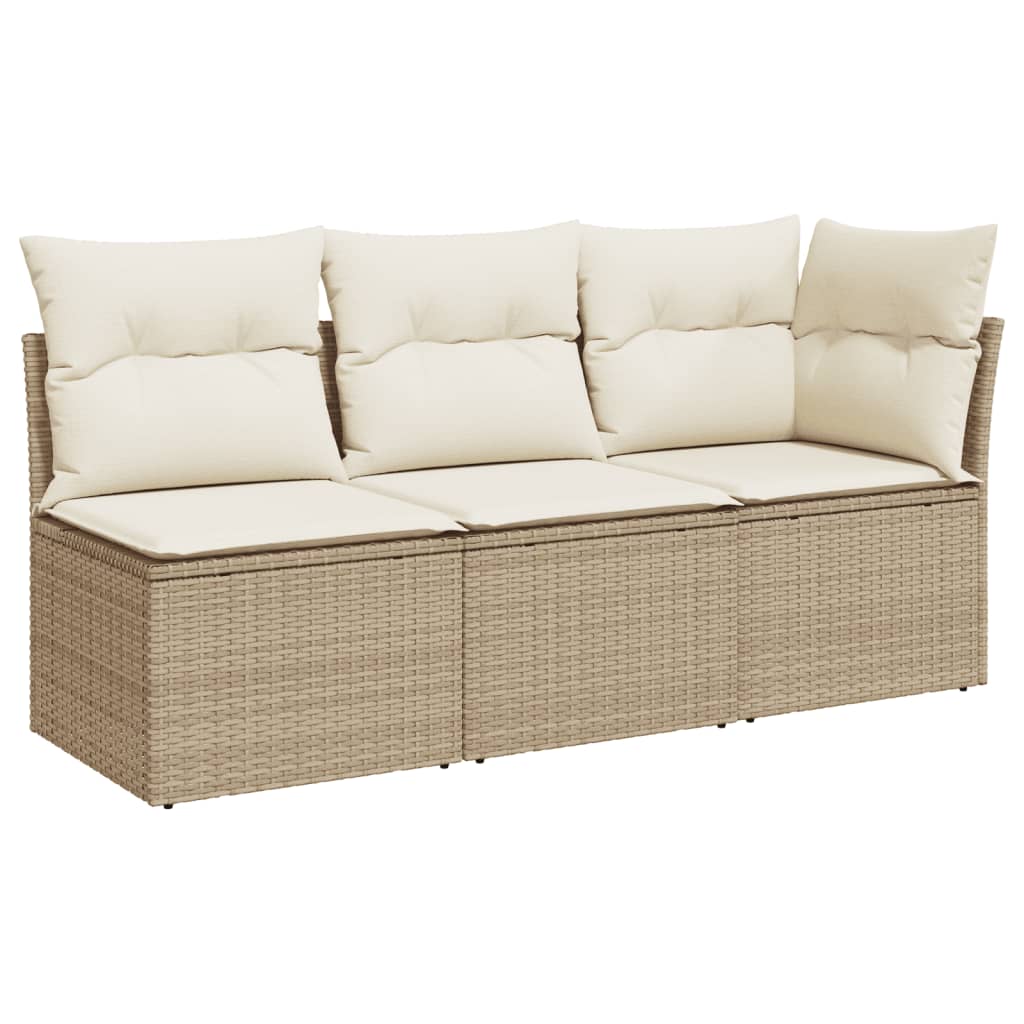 vidaXL Canapé de jardin avec coussins 2 places marron résine tressée