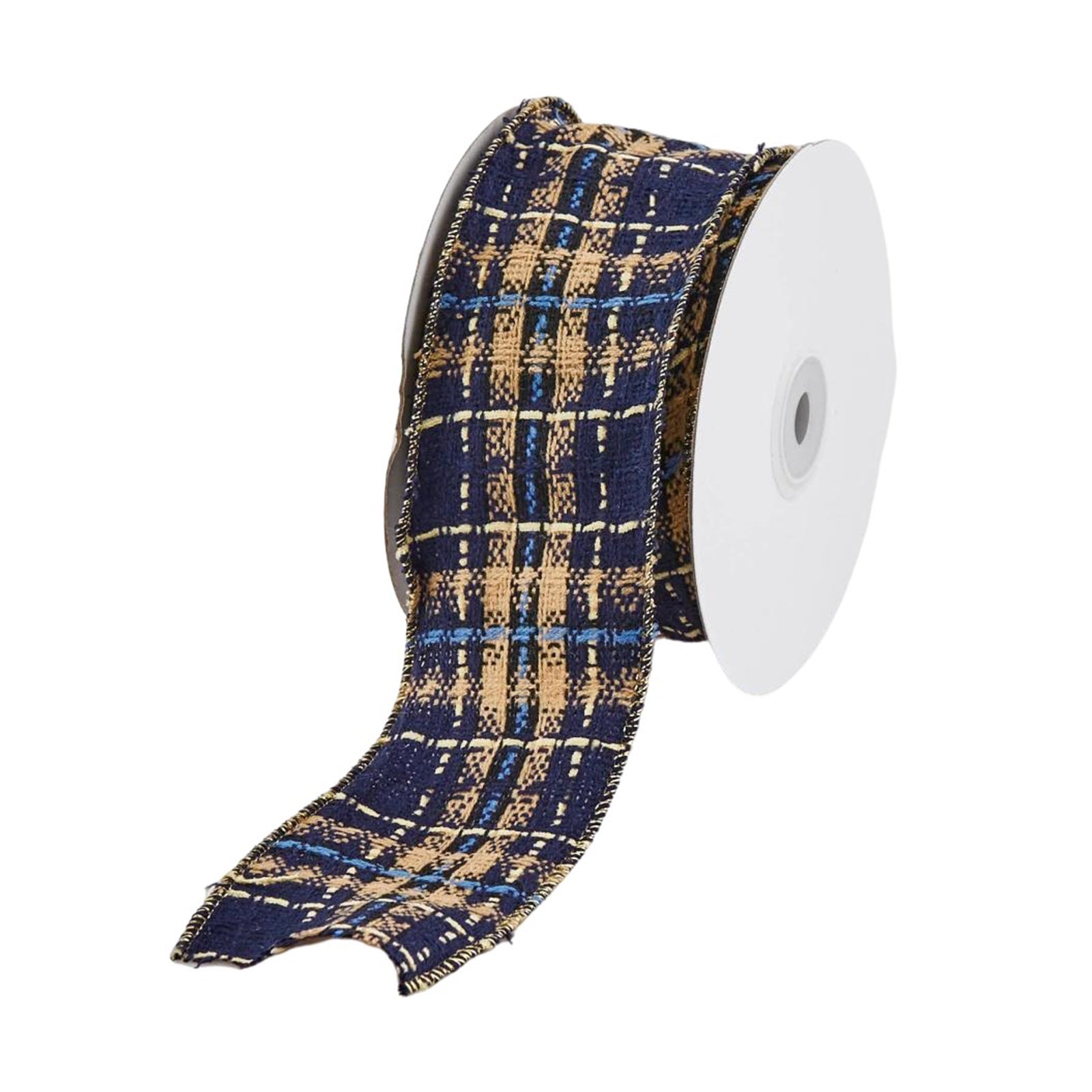 PATIKIL Nastro A Righe Candy 9,8 Yard X 15 Mm – Blu Navy E Bianco – Rotolo In Tessuto Per Regali, Ghirlande E Decorazioni Natalizie