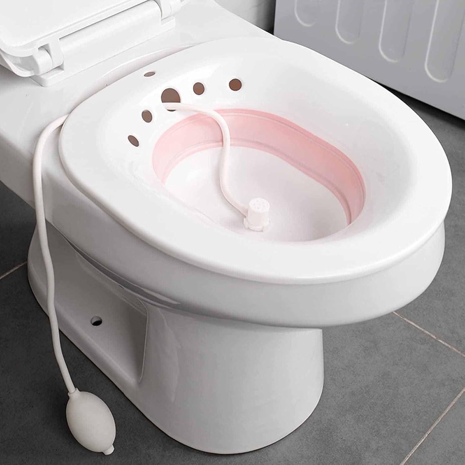 Bidet Portatile Pieghevole Rimovibile Per WC Con Risciacquo Rosa 