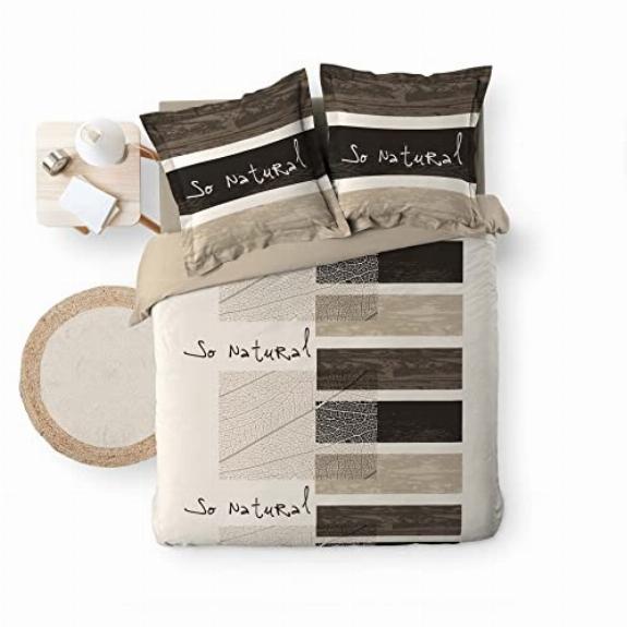 DOUCEUR D'INTERIEUR, Parure de lit avec 2 taies d'oreiller, Coton, Imprimé, So Natural - 8