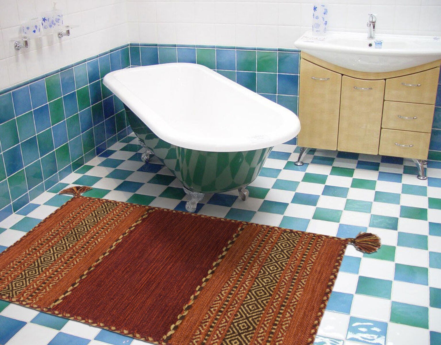 Kilim Lory tribal 100% bawełna, indyjski, ręcznie robiony 90x60 cm
