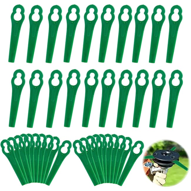 120pcs Lames en Plastique de Rechange pour Coupe Bordure Lame de