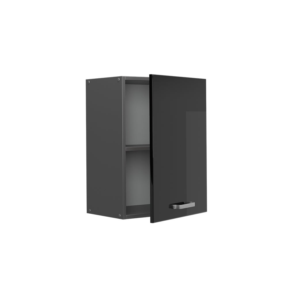 Vicco Elément haut de cuisine R-Line, Noir Haute brillance, 45cm - 4