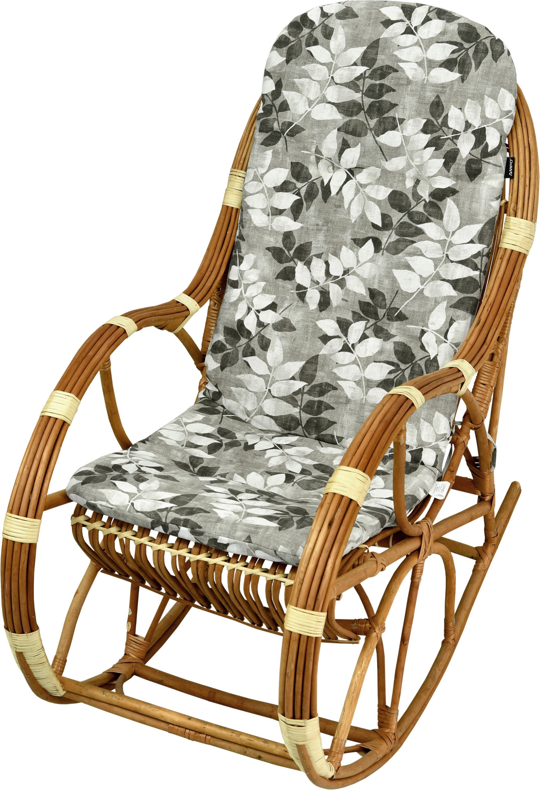 Poduszka na fotel bujany wiklinowy AMPO beżowy biały 1 szt.