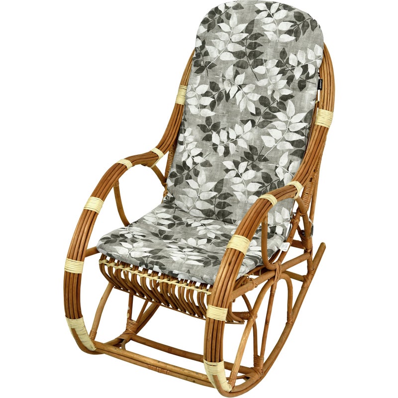 Poduszka na fotel bujany wiklinowy AMPO beżowy biały 1 szt.