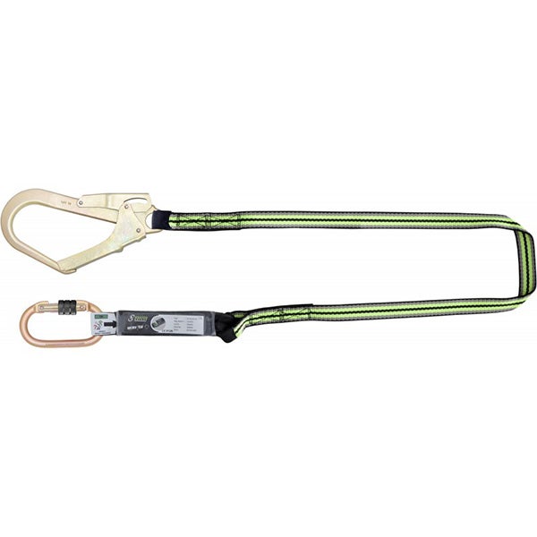 Longe antichute en sangle avec crochet et mousqueton - 1.80 m - FA3030418