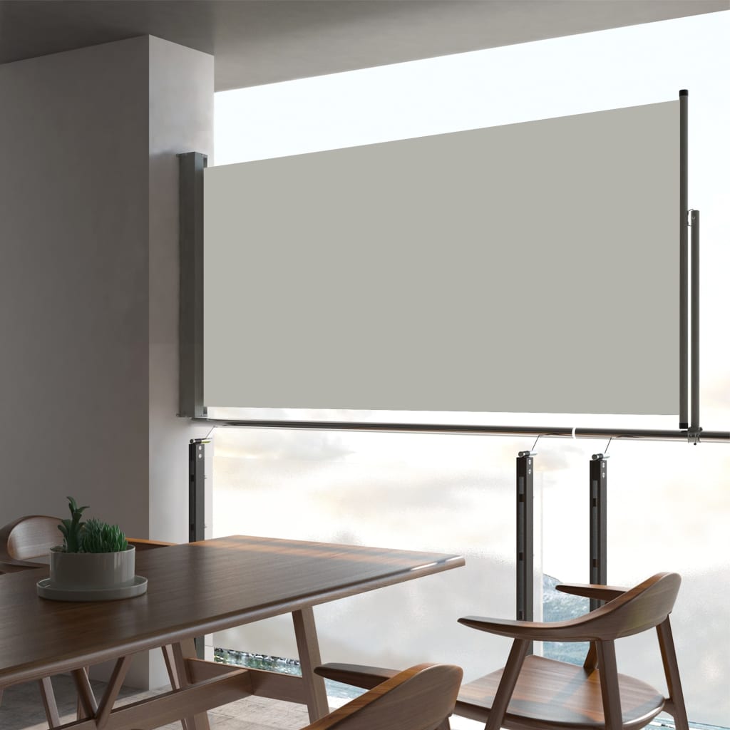 Maison exclusive - toldo lateral retráctil de jardín color crema 80x300 cm