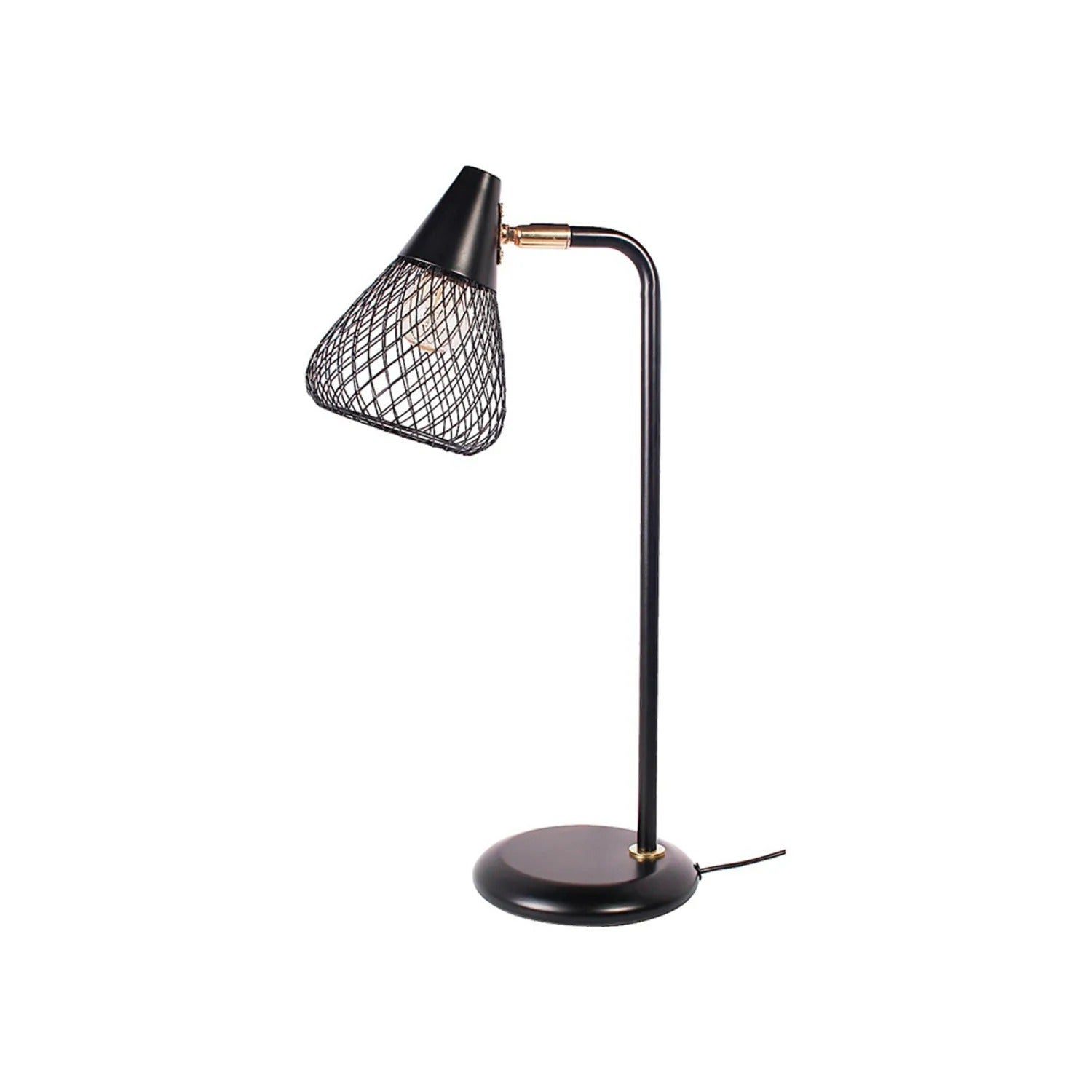 Lampa biurkowa industrialna Fanny złoto-czarna 1xE14x25W Rabalux