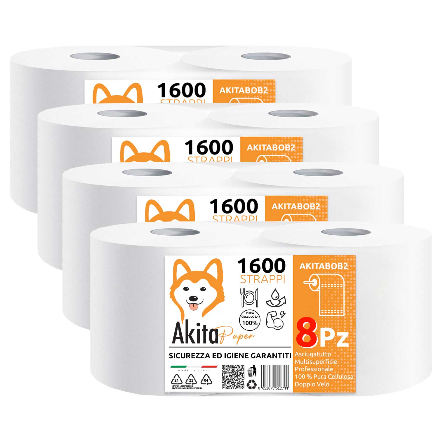 Rotoloni Asciugatutto Premium 1.2kg - Doppio Velo Cellulosa, Morbidi E Assorbenti - Foto 3