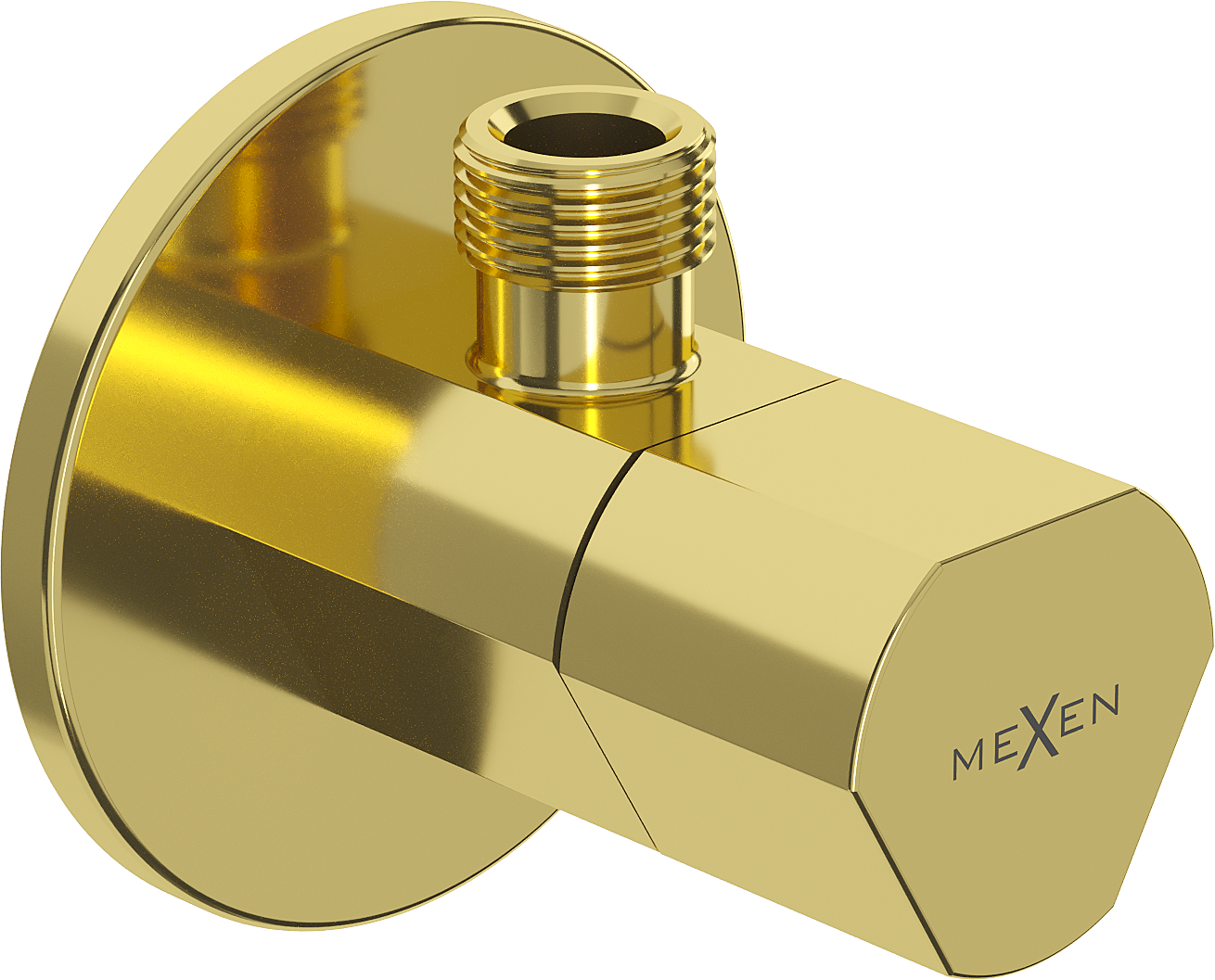 Mexen T zawór kątowy do baterii 1/2"x3/8", złoty - 79973-50