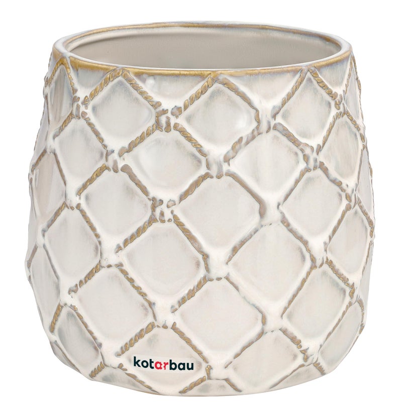 Doniczka ananas fi 145 donica osłonka ceramiczna ceramika ozdoba na kwiaty - KOTARBAU