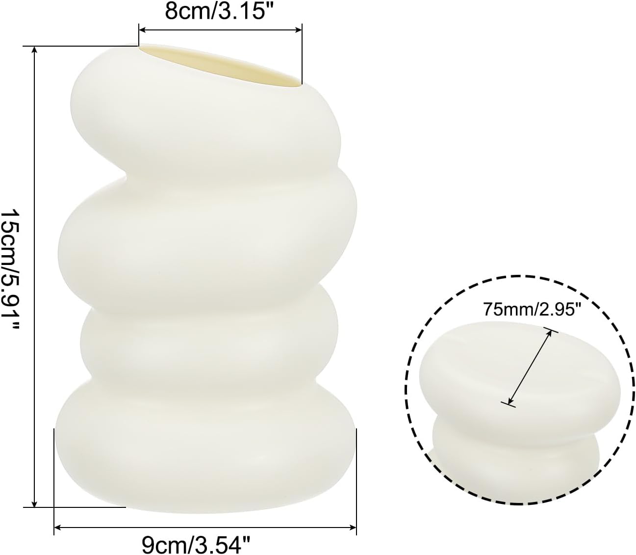 Vasi per fiori, vasi per fiori creativi ed eleganti per bouquet, vaso per fiori in plastica infrangibile, decorativo per la casa, soggiorno, camera da - 2