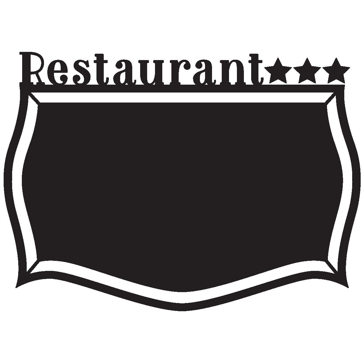 Adesivo lavagna ristorante a 3 stelle + bianco gesso liquido - Sticker adesivo - adesivi murali - 95x130cm - 2