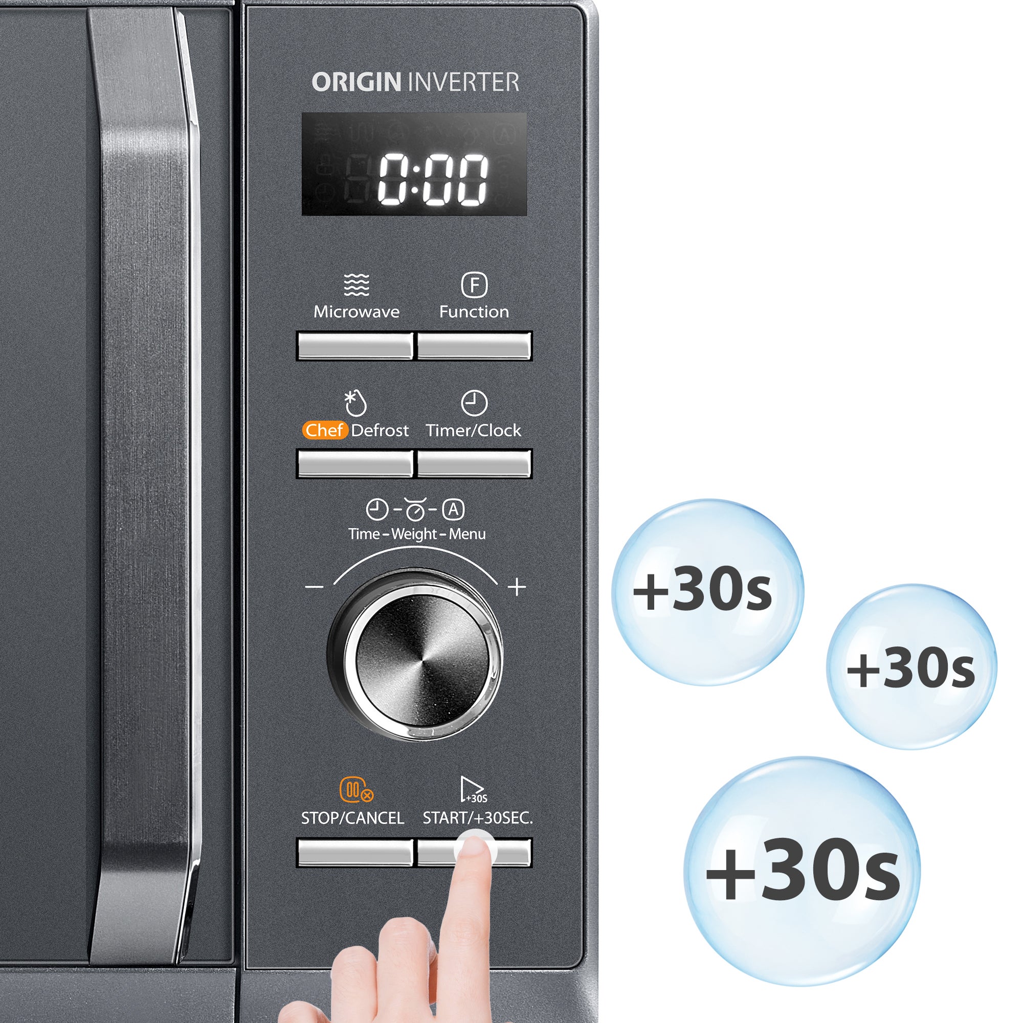 Micro-ondes combiné pose libre TOSHIBA MW3-AC26SFI(MG)-900W+Grill 1000 W+Convection 2100W - Friteuse - 26L - Gris morandi - 10