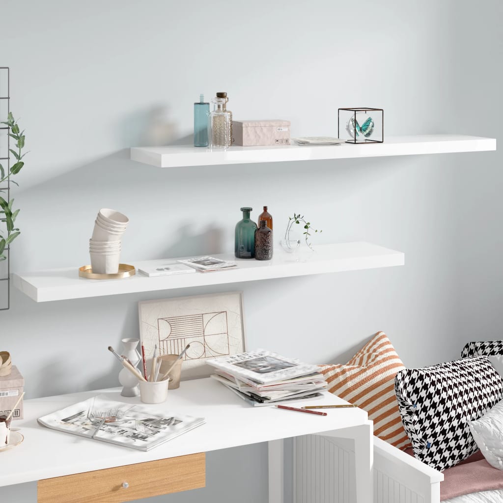 Fixwal Lot De 5 étagères Murales Flottantes De 40,1 Cm Pour Salle De Bain, Salon, Chambre, Cuisine, Bureau