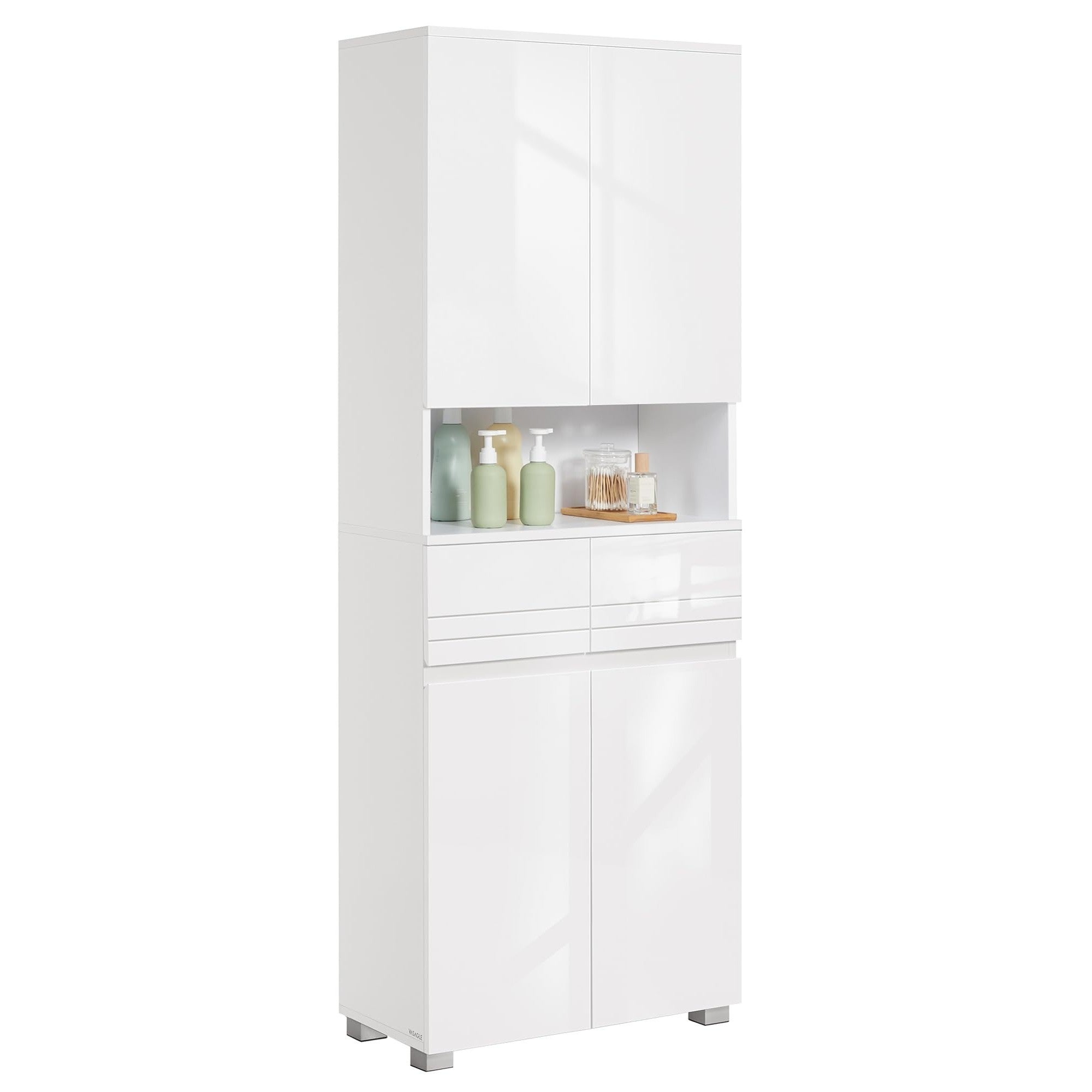 Vasagle Blanco Mueble De Baño Armario De Baño Unidad De Almacenamiento De Nube - Imagen 3