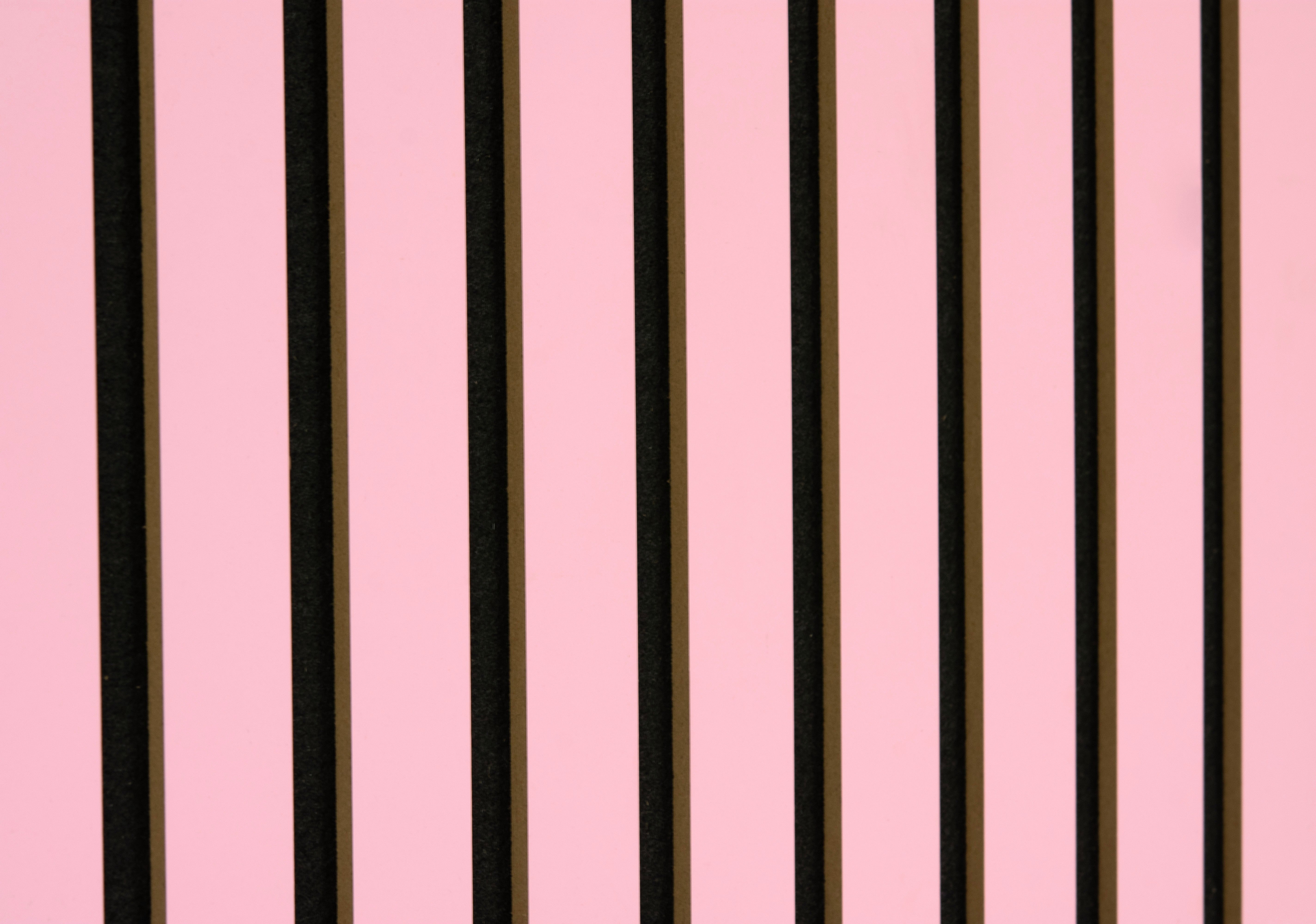 Lot 4 pièces - Panneau Acoustique - Rose - Feutrine Noir - 240x60x1.1cm - 3