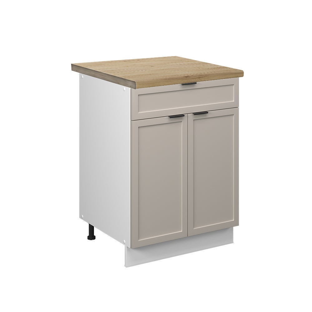 Vicco Szafka dolna do kuchni Fame-Line, GreyBeige, 60 cm z szufladą, BP Dąb