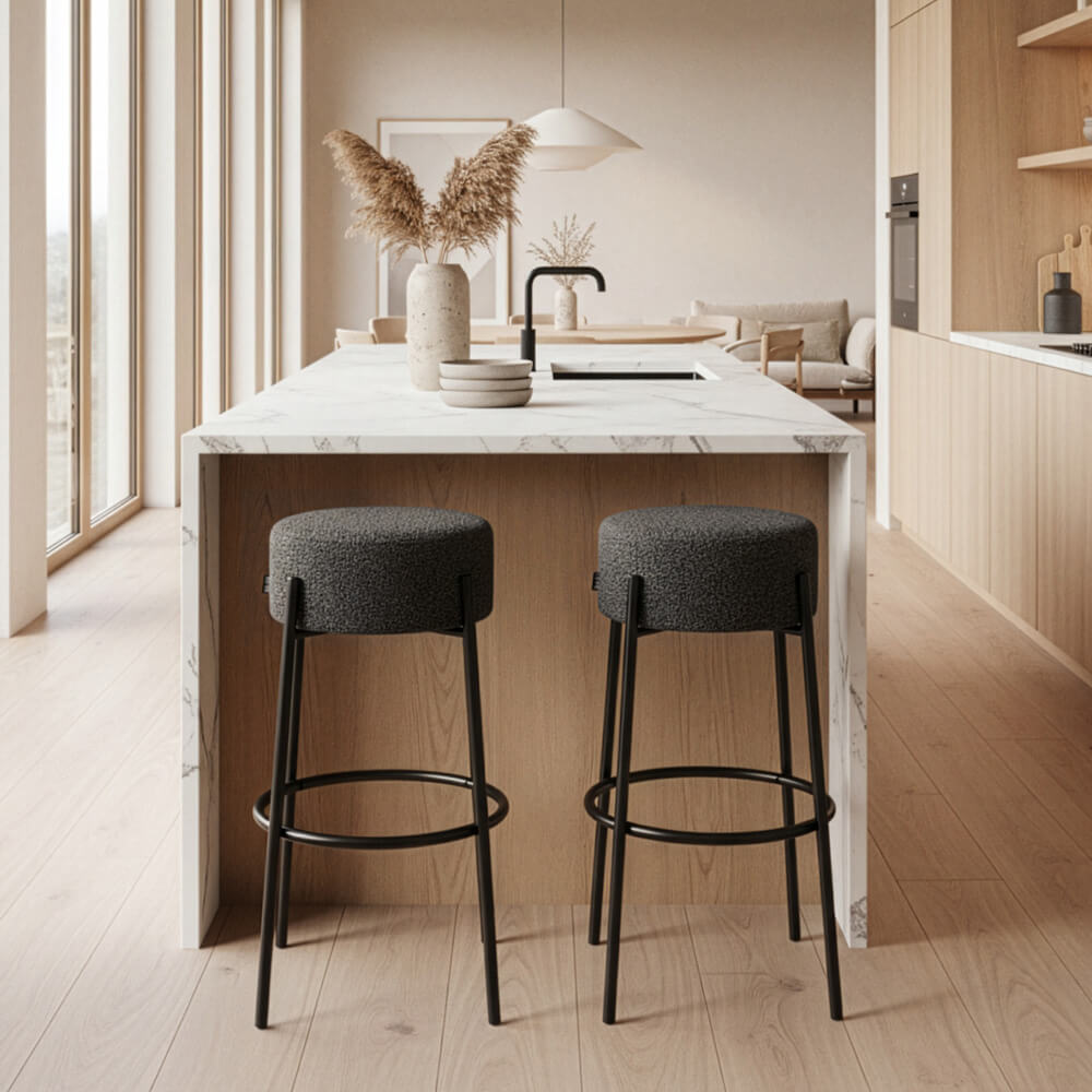 HOME DELUXE Tabouret de bar OLIN – Lot de 6 anthracite | Tabouret ...