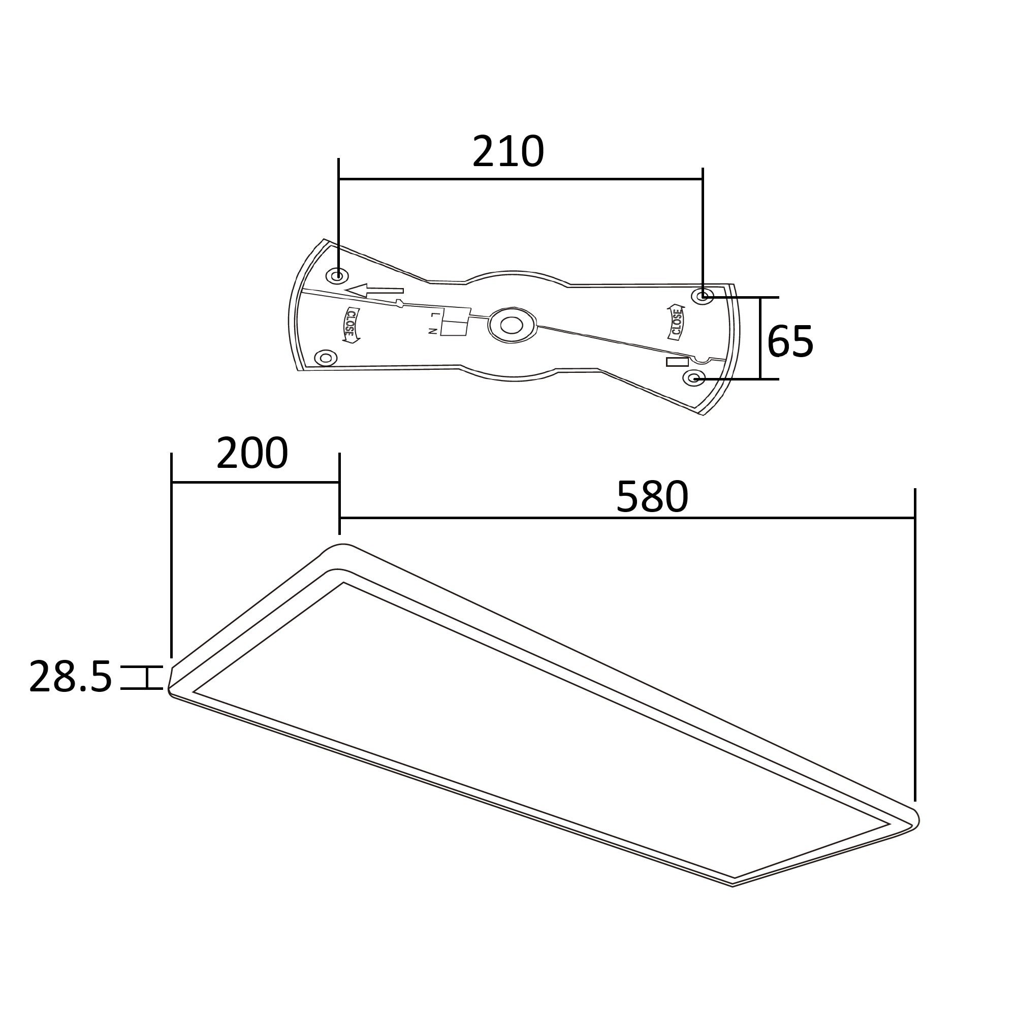 Ledkia - Plafón LED 24W Rectangular SwitchCCT Seleccionable 580x200 mm Doble Cara, Seleccionable (Cálido-Neutro-Frío), PC, IP20, 3000.0lm PC - 5