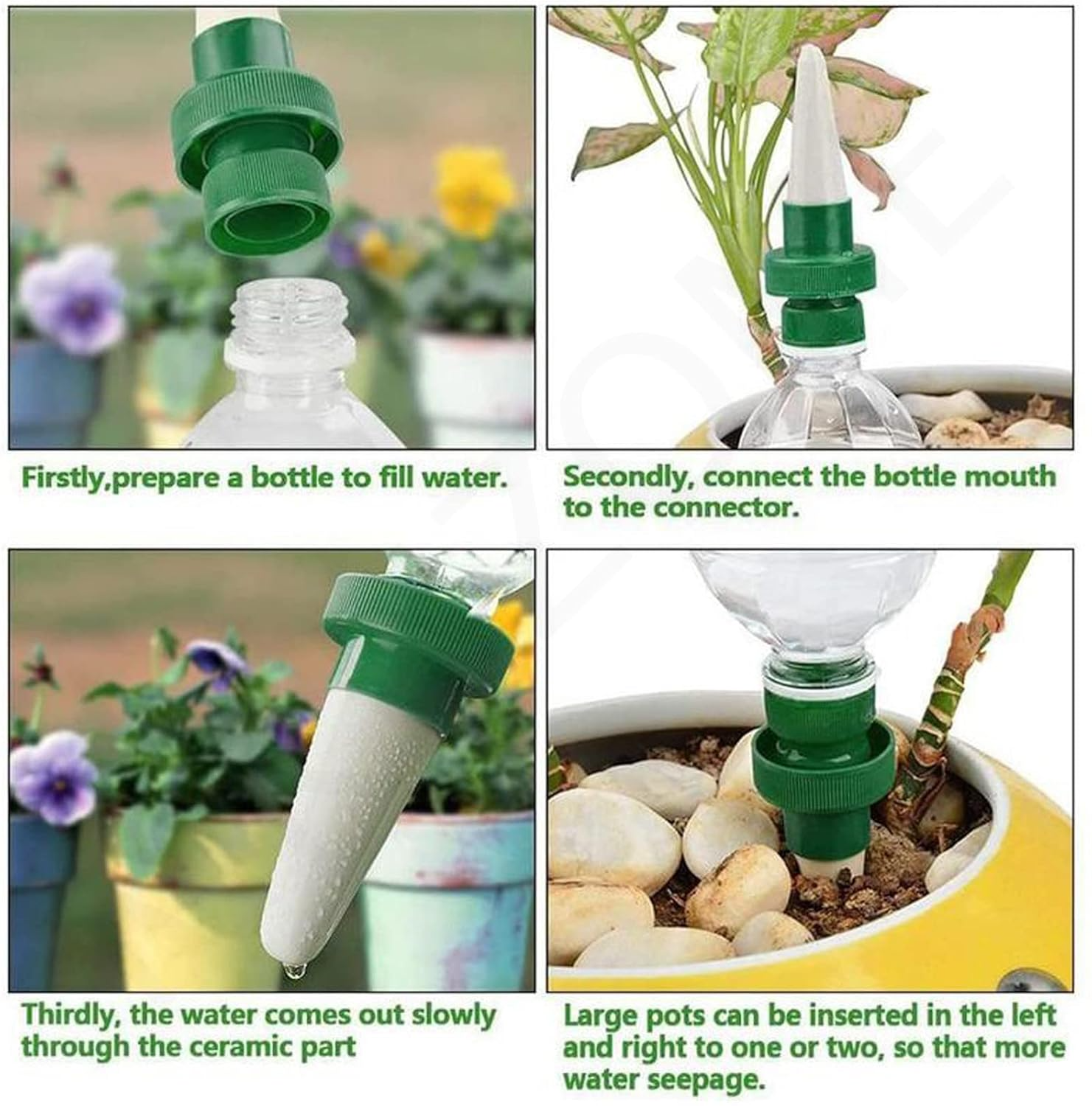 Lot de 10 bouteilles d'irrigation goutte à goutte pour dispositif d'arrosage automatique de jardin - 5