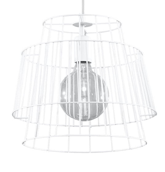 Lampa sufitowa wisząca Gate biała 1xE27x60W wym: 130 x 35 x 35 cm metal Sollux Lighting