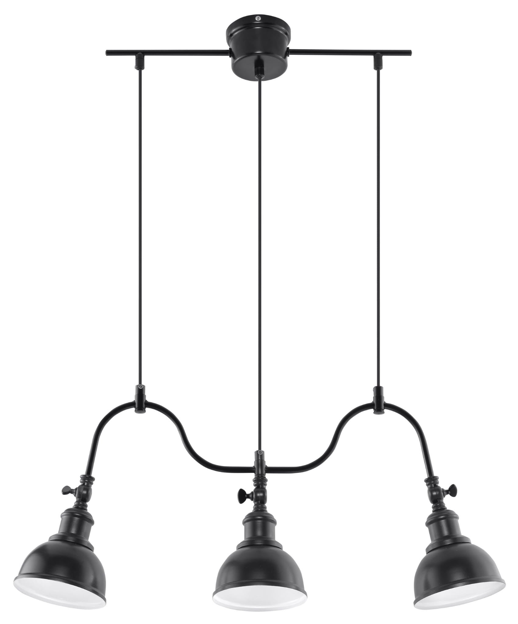 Lampa wisząca MARE czarna 3xE27x60W metal wym:80x65x65cm IP20 Sollux Lighting