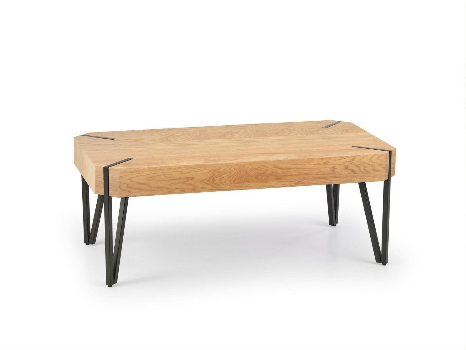 Stolik kawowy prostokątny Lofty INTESI dębowy nowoczesny loftowy 110x60 cm do salonu 1 szt.