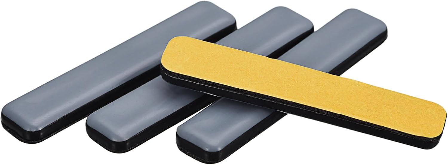 Tappetini scorrevoli per sedie, confezione da 3 tappetini scorrevoli autoadesivi per tappeti/mobili, rettangolari, 7 cm x 1,9 cm - 2