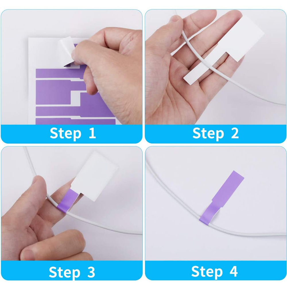 Etichette Autoadesive Per Cavi - 300 Pezzi 10 Colori - Formato A4 Per Stampante Laser - Impermeabili
