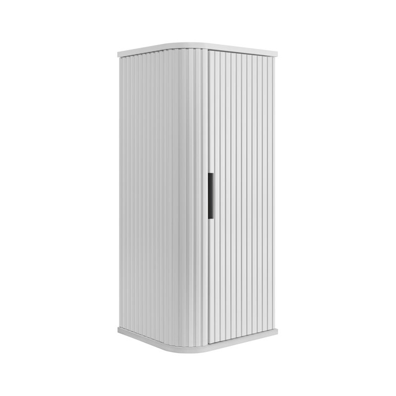 Szafka łazienkowa, biała, uchwyt czarny, 79 x 35,5 x 31,5 cm