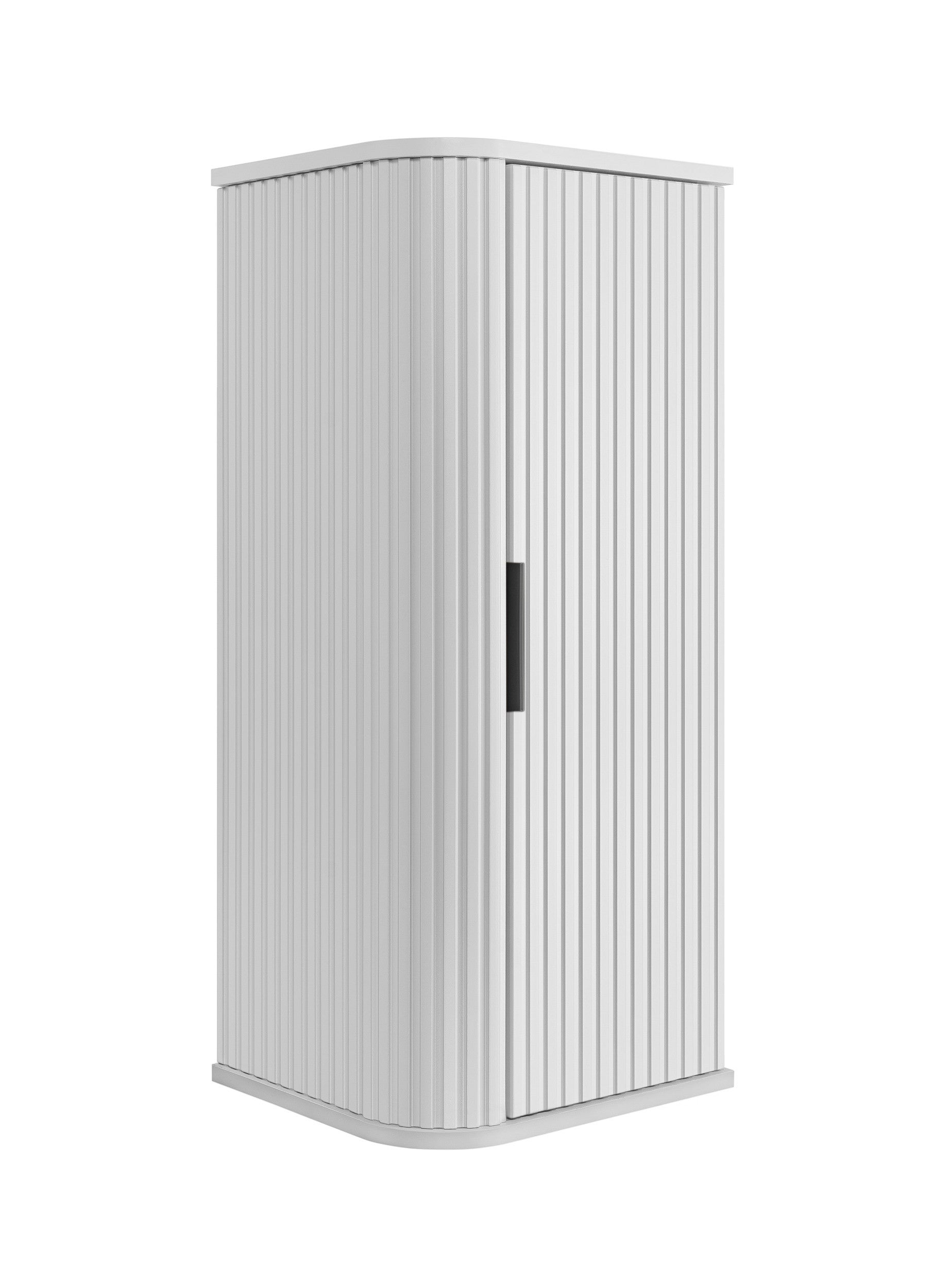 Szafka łazienkowa, biała, uchwyt czarny, 79 x 35,5 x 31,5 cm