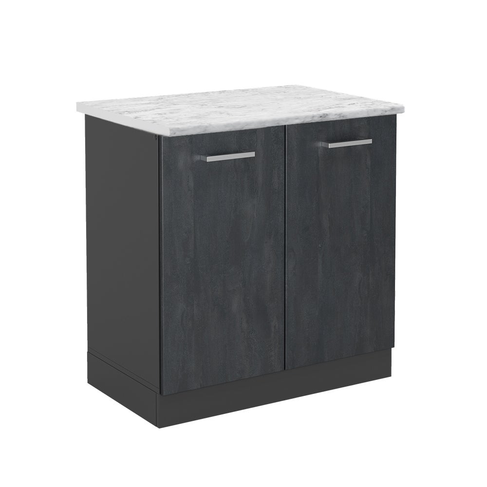 Vicco Szafka pod zlew R-Line, Czarny beton, 80 cm BP Marmur