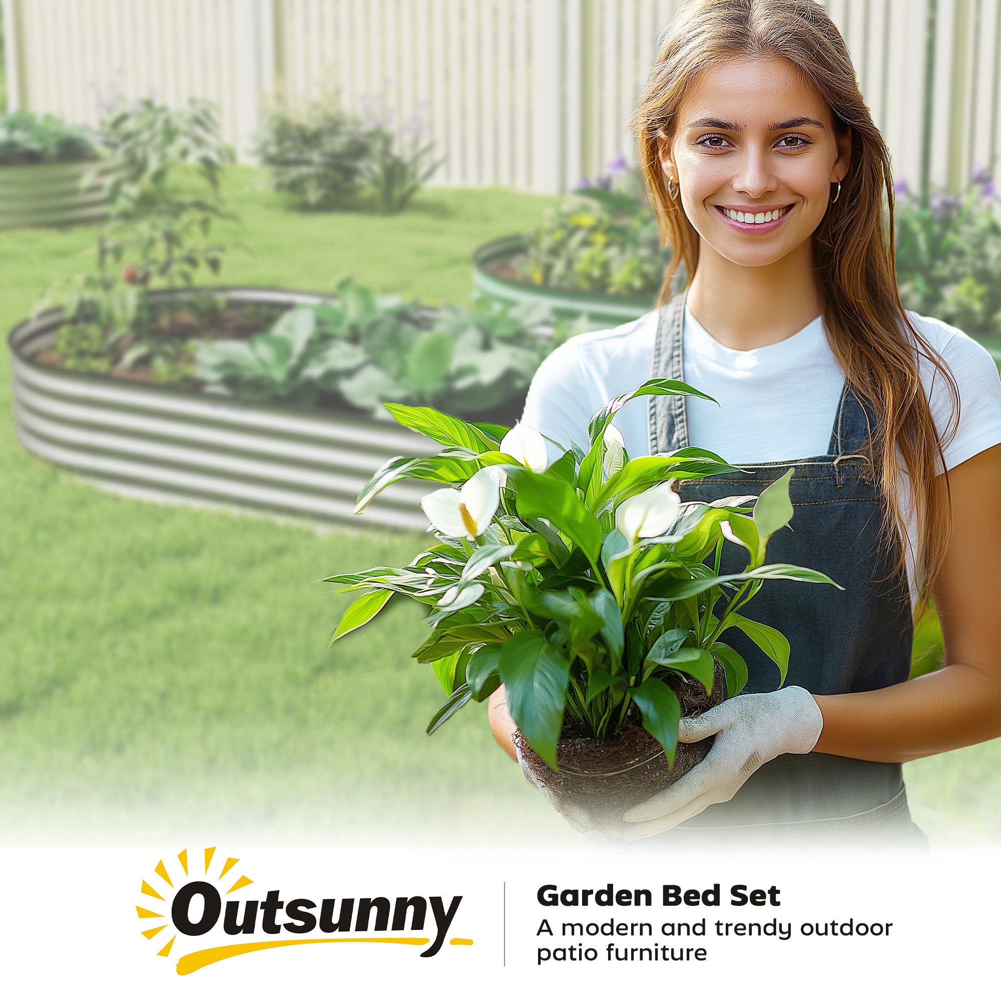 Jardinière surélevée acier galvanisé Outsunny - 9