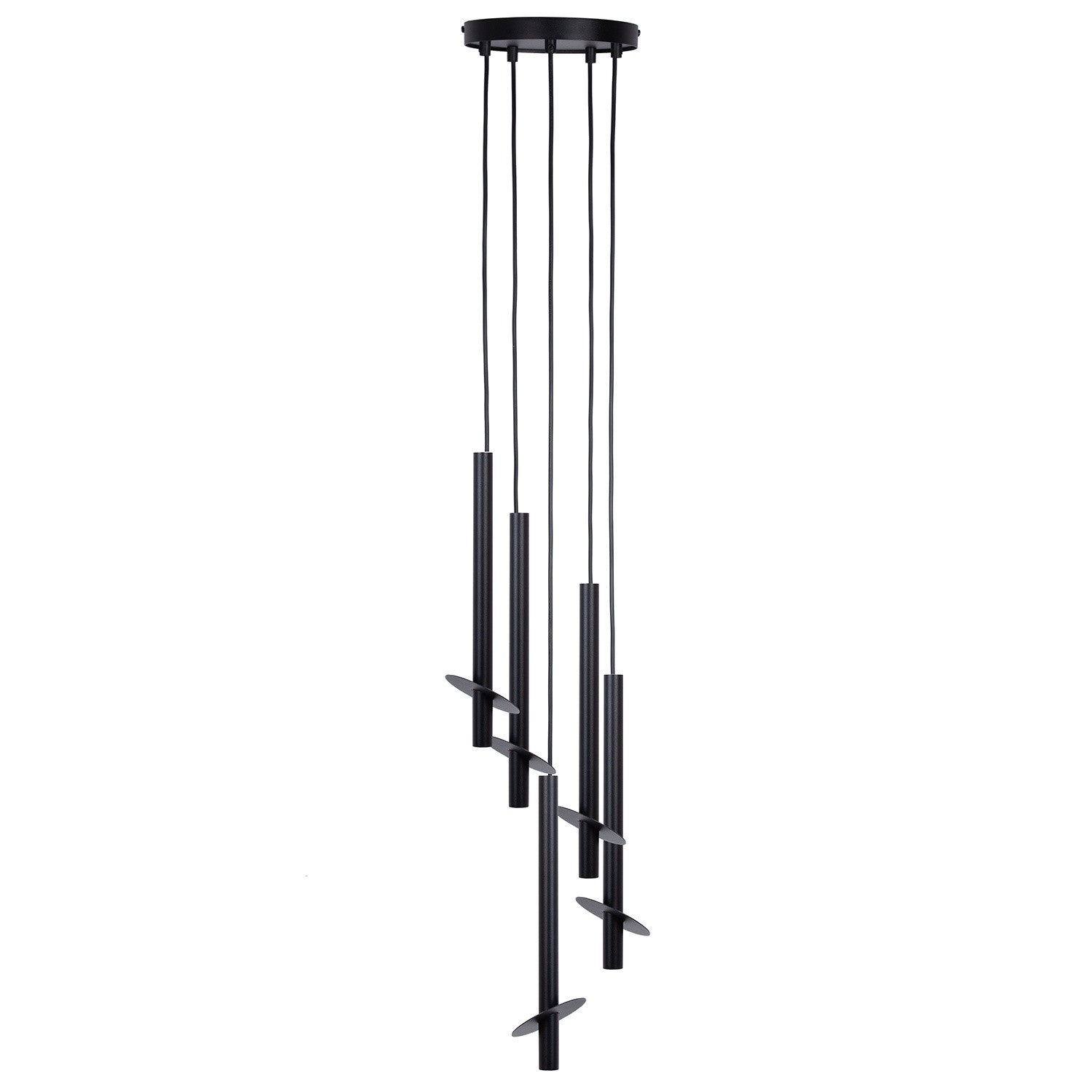 Lampa wisząca Sopel Ring czarna 5xG9x3W ring wym: 130 x 26 x 26 cm metal SIGMA