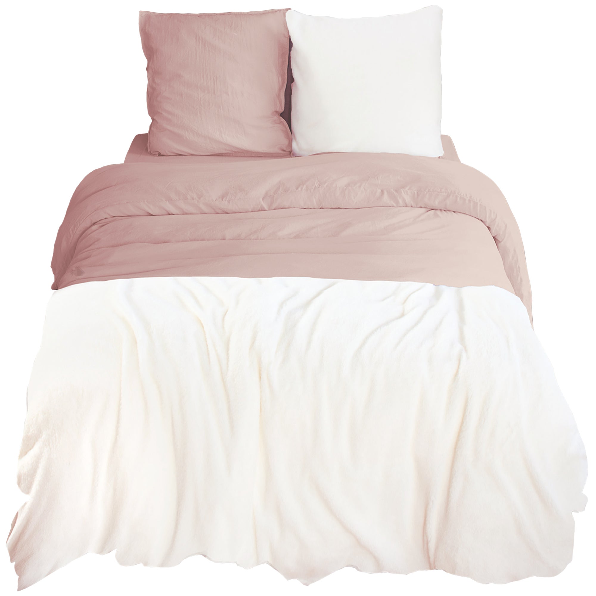 Parure Housse De Couette 240x220 Cm + 2 Taies 63x63 Cm Natural Beauty - 100% Coton 57 Fils, Impression Grand Teint