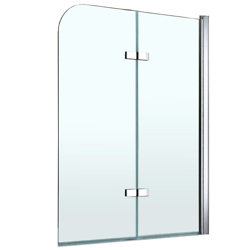 BALY Pare-baignoire 90 x H.140 cm verre pliant et pivotant transparent anticalcaire - 8