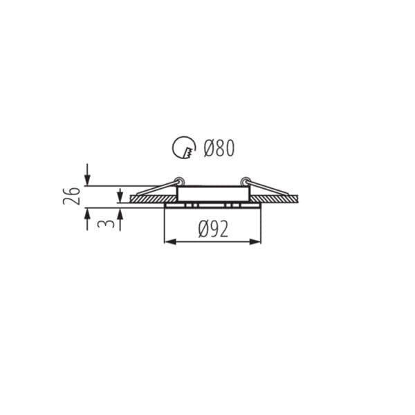 Support de spot encastrable rond orientable gris foncé - 4