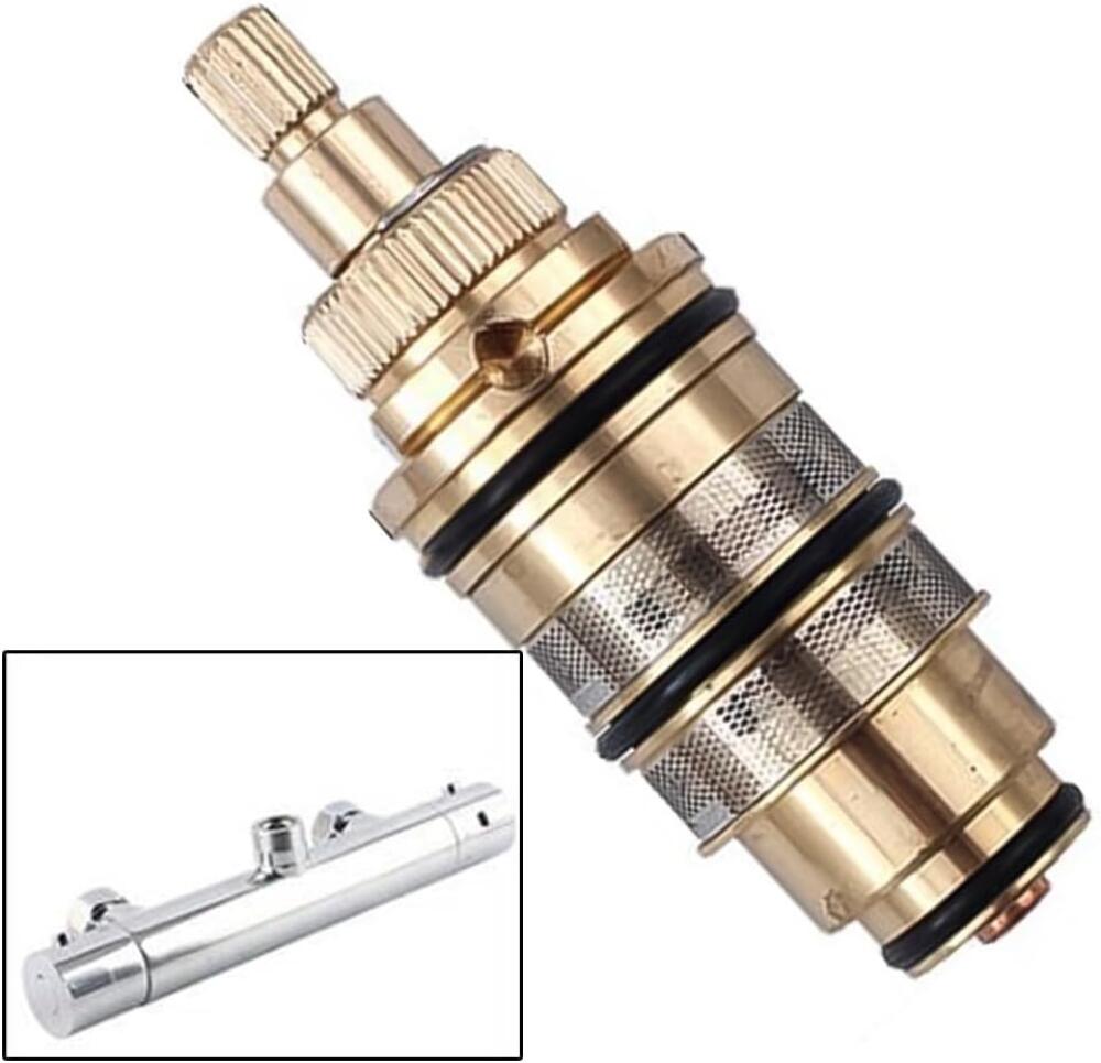 Cartouche de douche thermostatique universelle en laiton, vanne de contrôle de température pour barre de douche, mitigeur de douche (1 pièce) - 3
