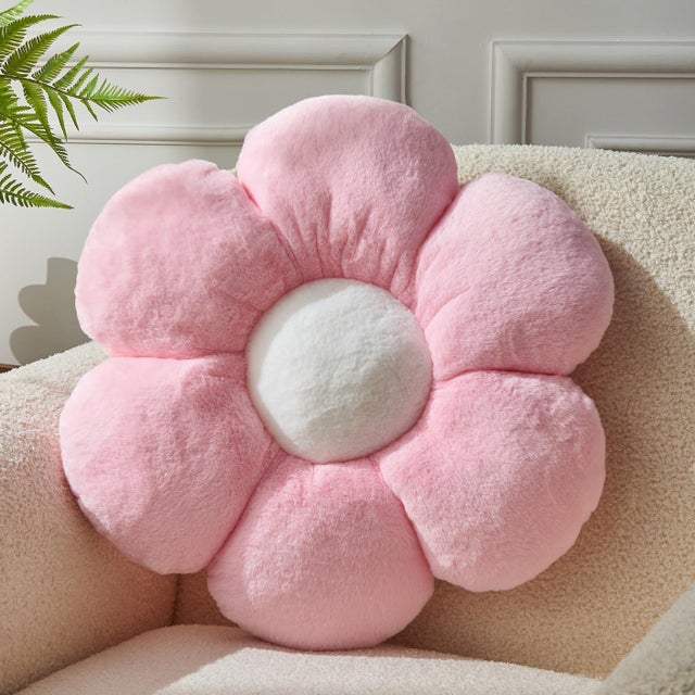 Prismoria Coussin De Sol Fleur 50 Cm - Coussin 2 En 1 Assise & Dossier Gris - Soulage Dos, Sciatique Et Hémorroïdes