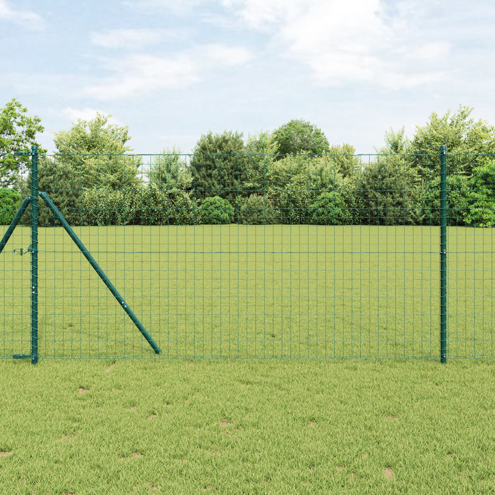 Słupek ogrodzeniowy. 52 pcs Zielony 3,2 x 3,2 x 170 cm vidaXL