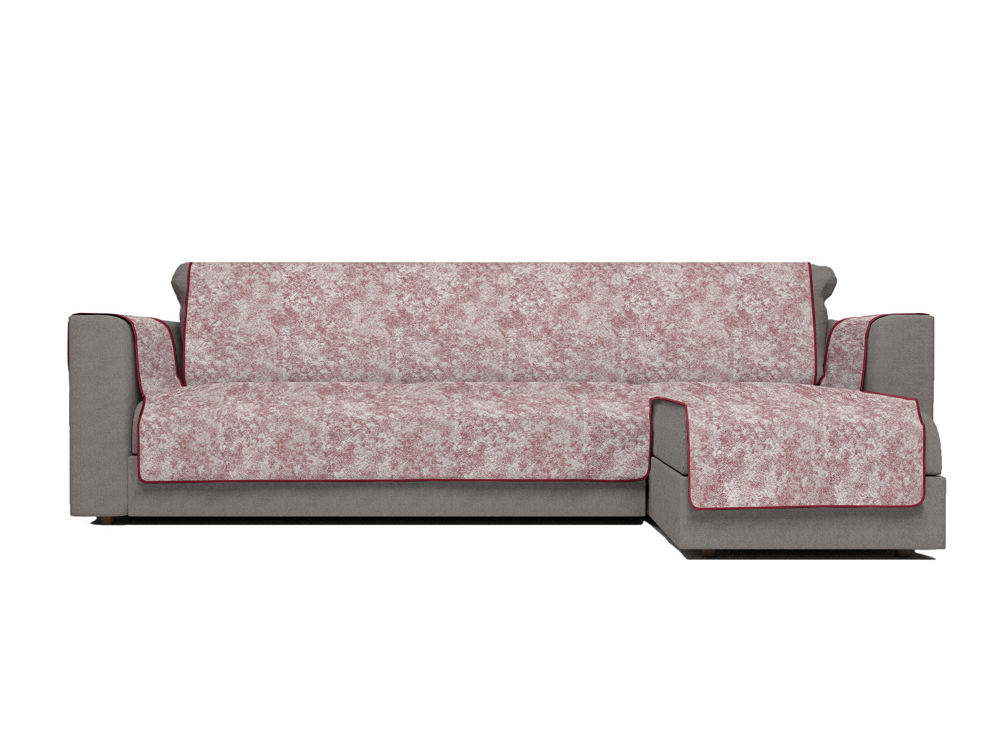 Copridivano Elasticizzato Jacquard Made In Italy - 4 Posti - Colore Bordeaux