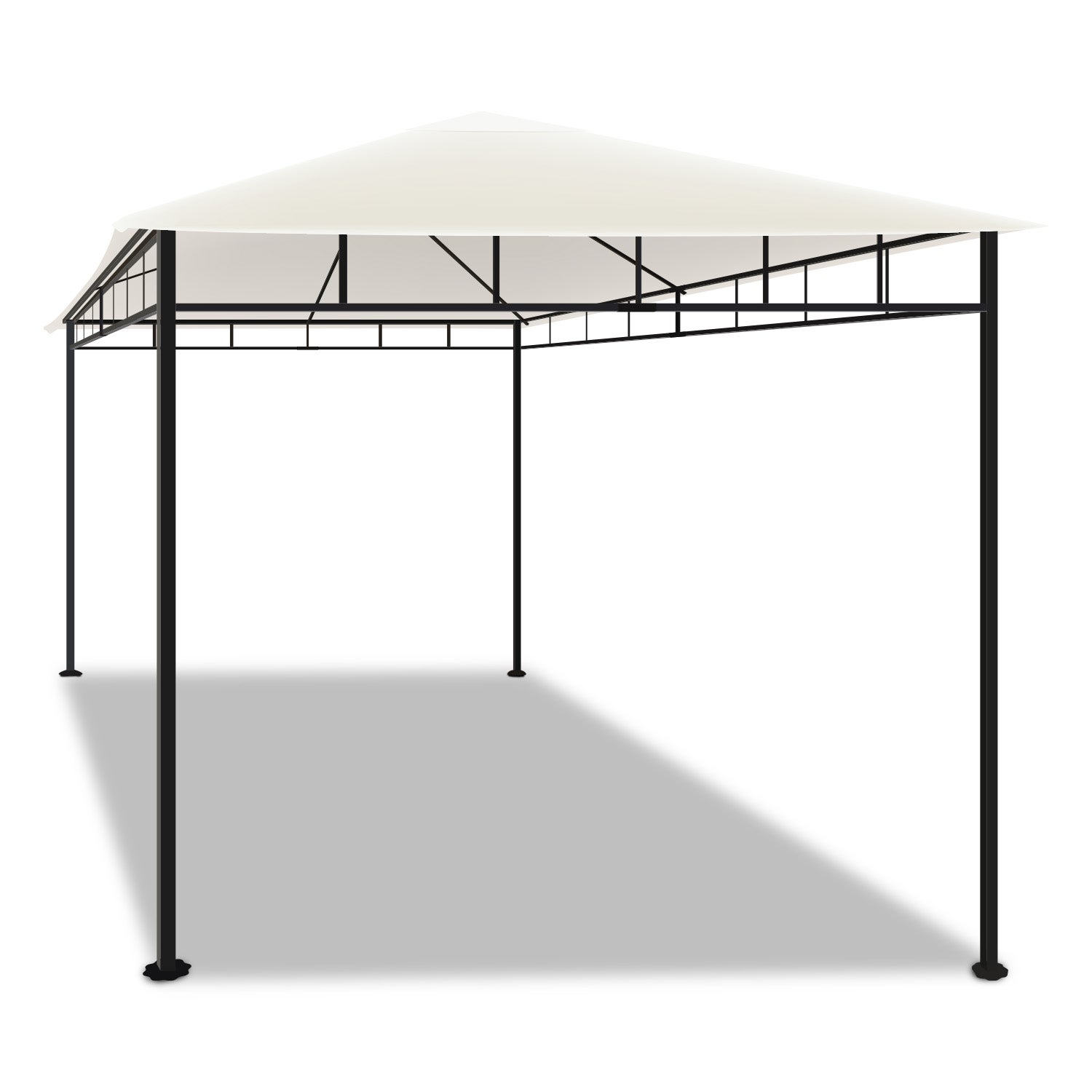 Gazebo 3x2 M exterior hierro forjado elegante jardín gazebo ecru ...
