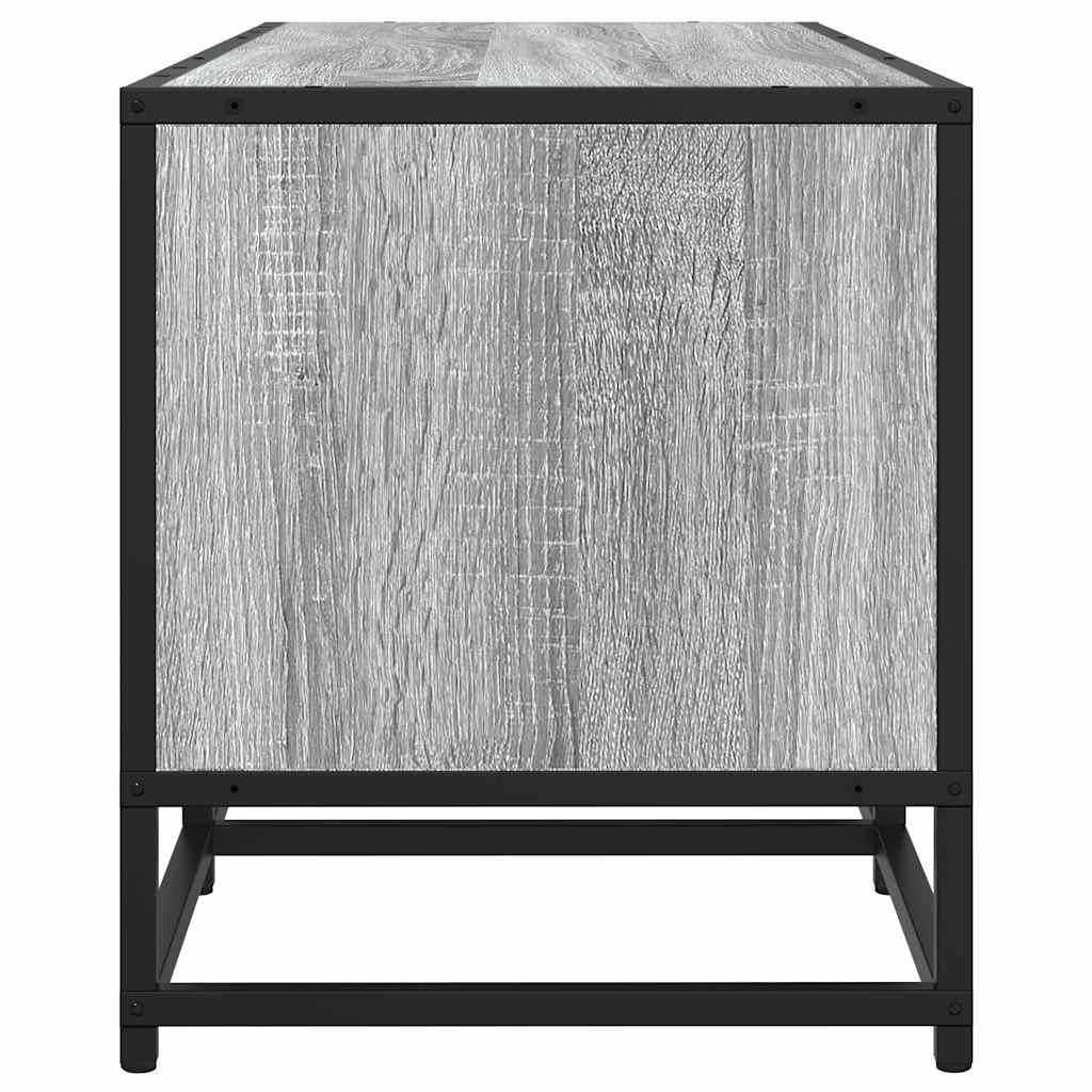 Meuble TV sonoma gris 160x35x41 bois d'ingénierie et métal - 5