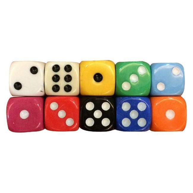 Toddmomy Set Di 10 Dadi In Legno A 6 Facce - Numeri 1-6, Dimensioni 16 Mm, Angoli Arrotondati E Finitura Liscia Per Giochi Da Tavolo E Feste